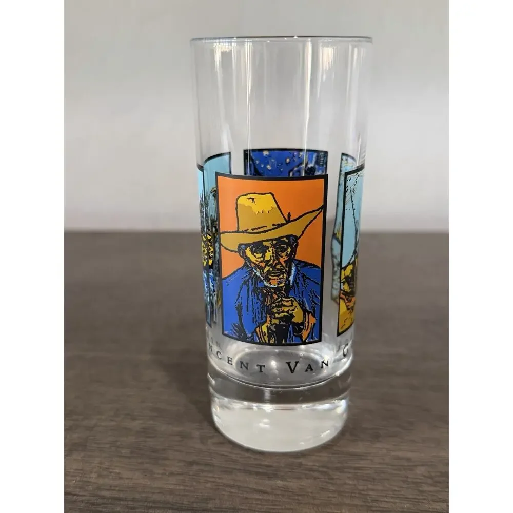 Vintage “Spirits” By Vincent Van Gough Glass Art Highball Drinking Glass Barware